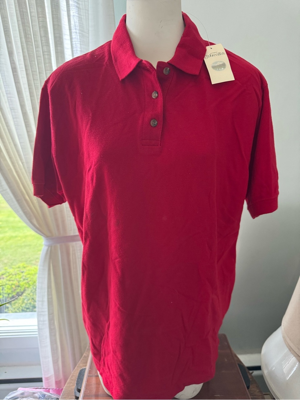 St. John's Bay Red Women’s Polo Shirt
